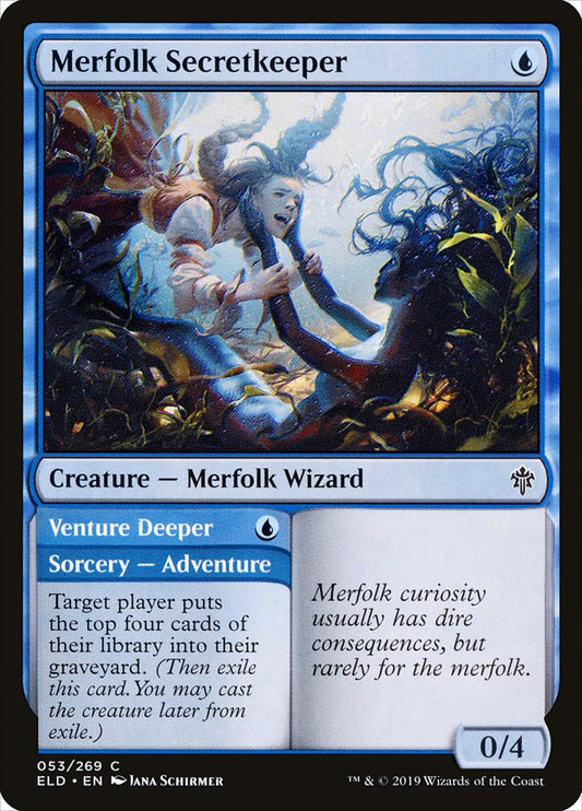 Merfolk Secretkeeper // Venture Deeper back