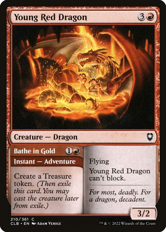 Young Red Dragon // Bathe in Gold back