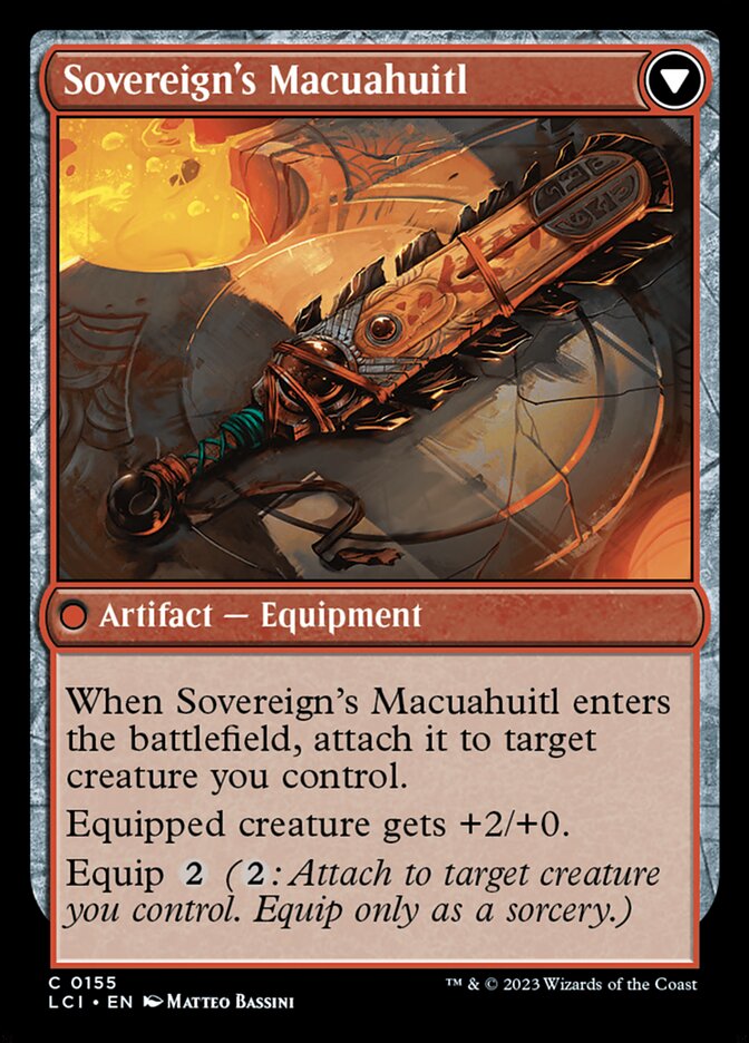 Idol of the Deep King // Sovereign's Macuahuitl back