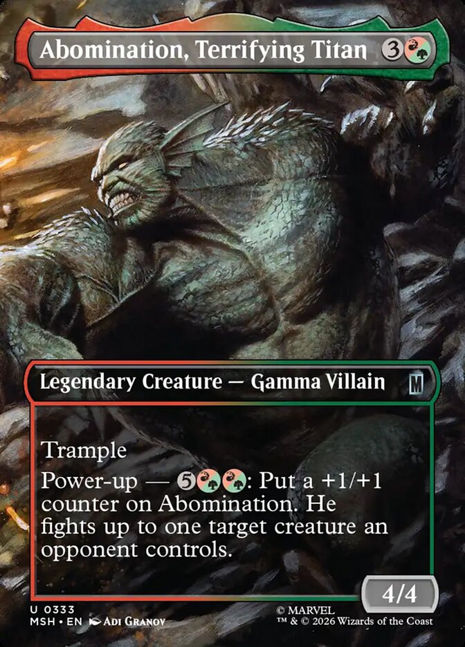 Abomination, Terrifying Titan front