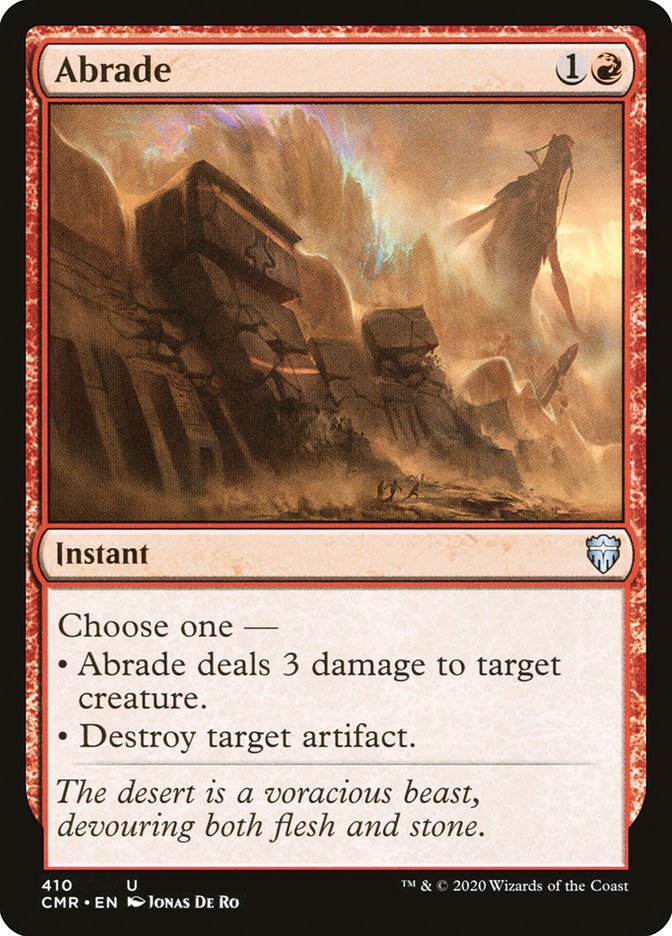 Abrade front