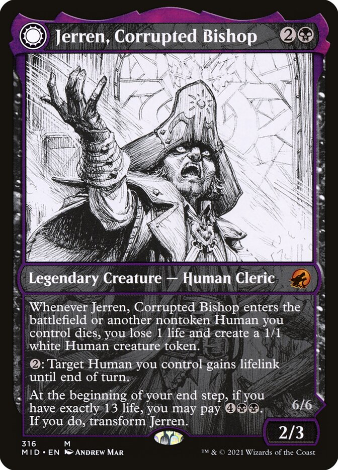 Jerren, Corrupted Bishop // Ormendahl, the Corrupter front