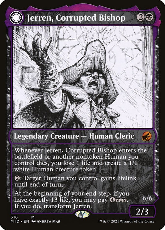 Jerren, Corrupted Bishop // Ormendahl, the Corrupter front