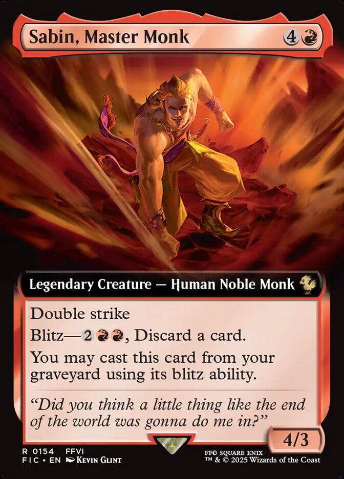 Sabin, Master Monk front