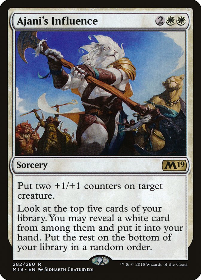 Ajani's Influence front