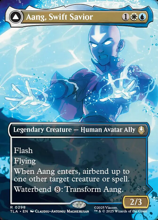 Aang, Swift Savior // Aang and La, Ocean's Fury front