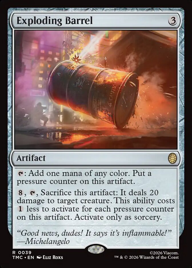 Exploding Barrel front