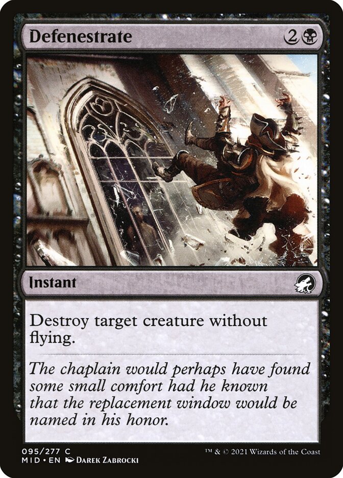 Defenestrate front