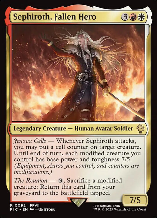 Sephiroth, Fallen Hero front