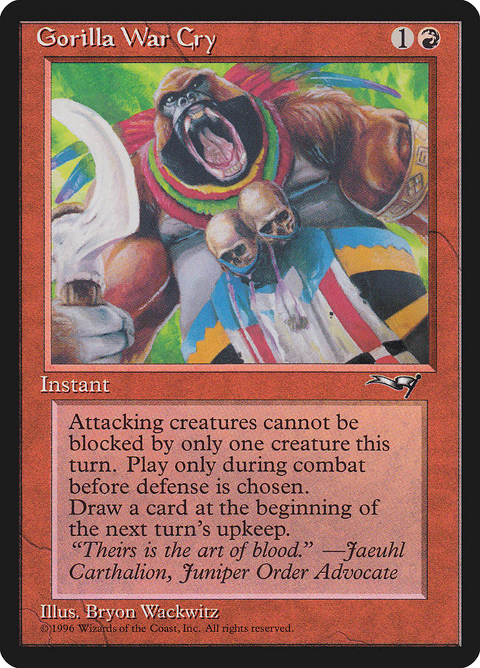 Gorilla War Cry front