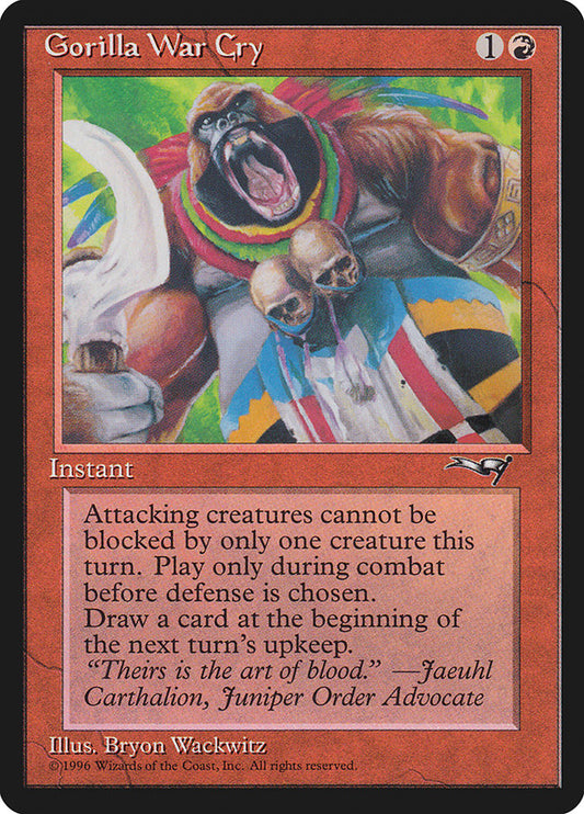 Gorilla War Cry front