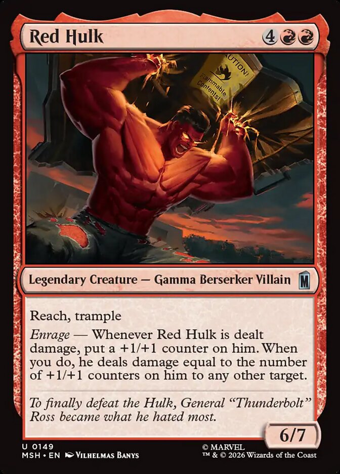 Red Hulk front