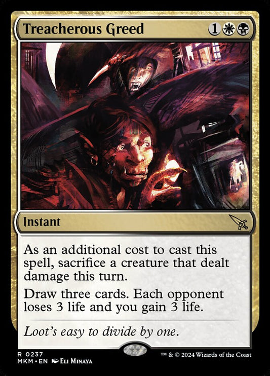 Treacherous Greed front