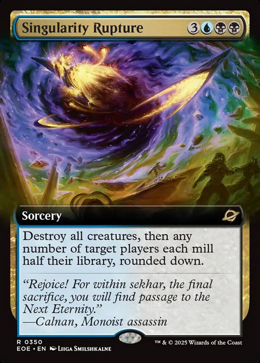 Singularity Rupture front
