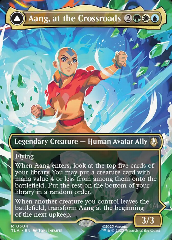 Aang, at the Crossroads // Aang, Destined Savior front