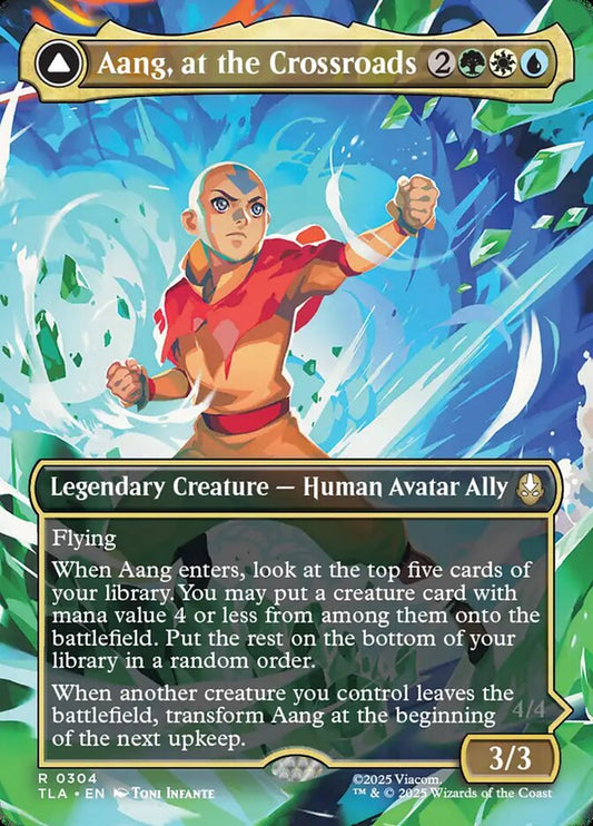 Aang, at the Crossroads // Aang, Destined Savior front