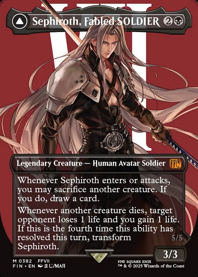 Sephiroth, Fabled SOLDIER // Sephiroth, One-Winged Angel front