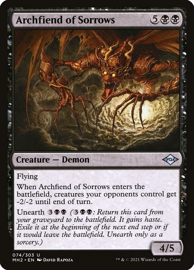 Archfiend of Sorrows front