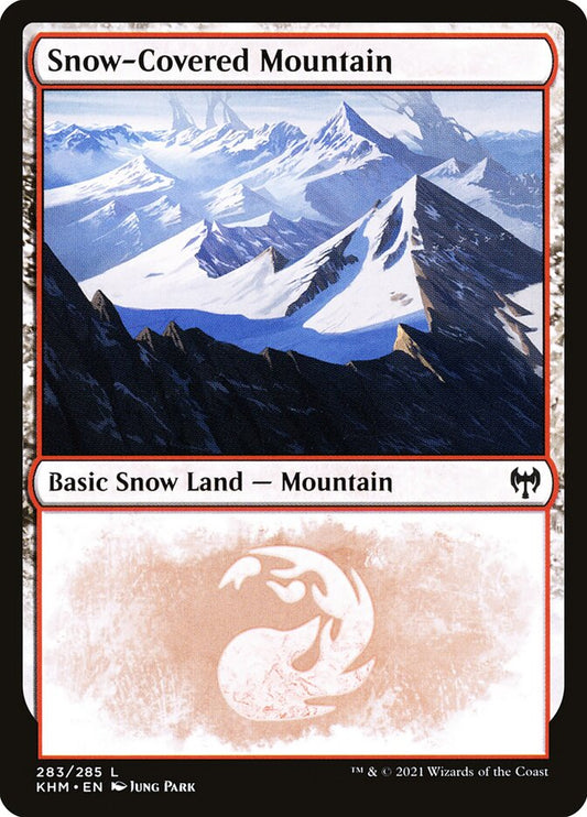 Snow-Covered Mountain front