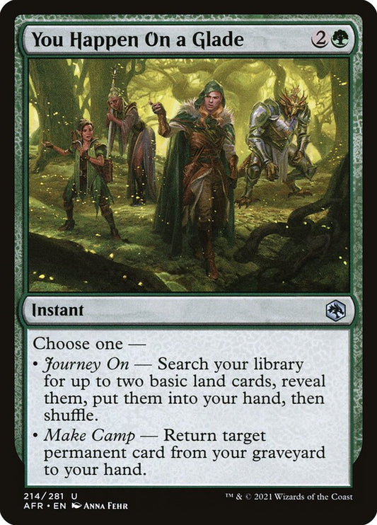 You Happen On a Glade front
