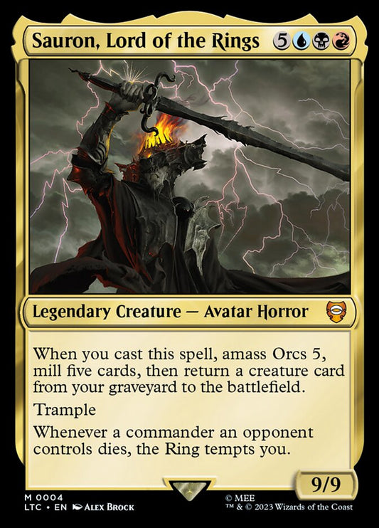 Sauron, Lord of the Rings front