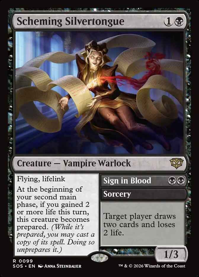 Scheming Silvertongue // Sign in Blood